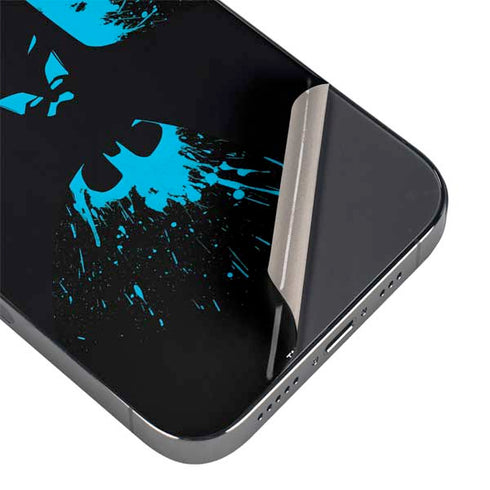 DC Comics Batman Blue Splash character shape iPhone 14 Pro Skin